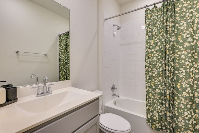 98 Barton Creek Ln, Hutto, TX 78634 - full bath featuring vanity, toilet, and shower / bathtub combination with curtain