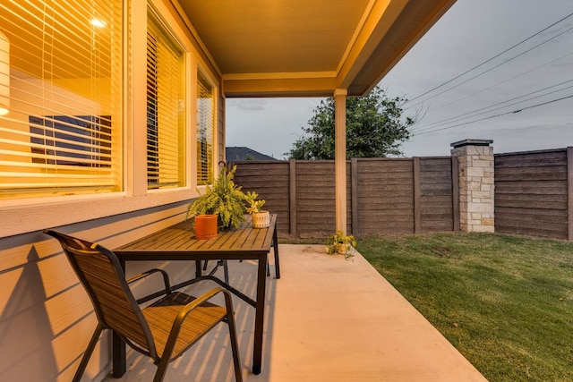 98 Barton Creek Ln, Hutto, TX 78634 - fenced backyard with a patio