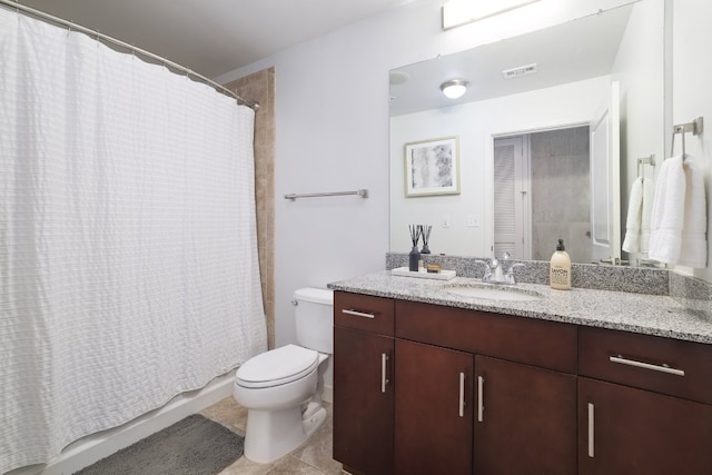 360 Nueces St Unit 3506, Austin, TX 78701 - bathroom featuring vanity, tile patterned flooring, and shower / tub combo with curtain