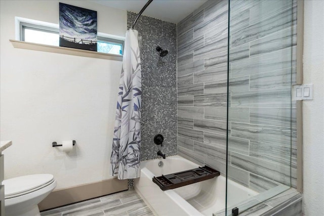 5701 Ave G, Austin, TX 78752 - bathroom with shower / bath combo and wood finished floors