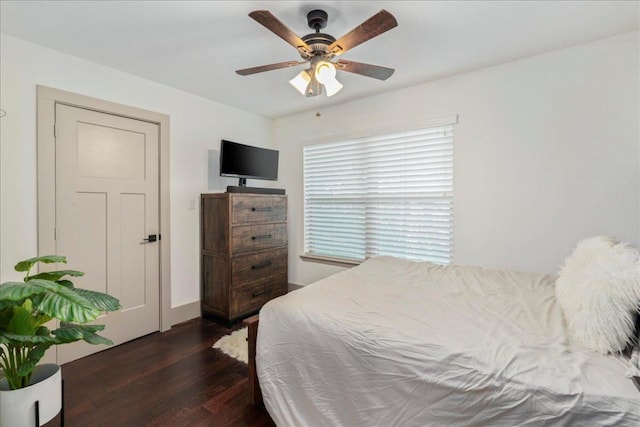 5701 Ave G, Austin, TX 78752 - bedroom featuring wood finished floors and a ceiling fan