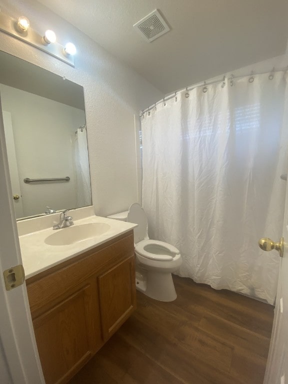 1119 Burgess Dr, Leander, TX 78641 - bathroom featuring wood finished floors, vanity, and lofted ceiling