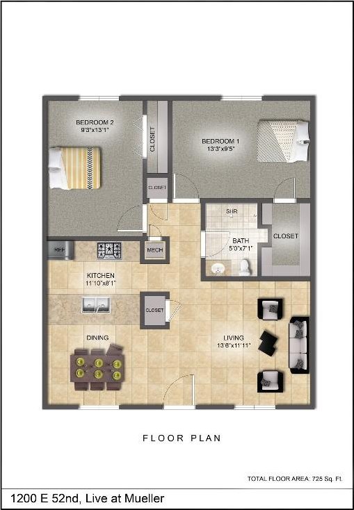 1200 E 52nd St Unit 101, Austin, TX 78723 - room layout
