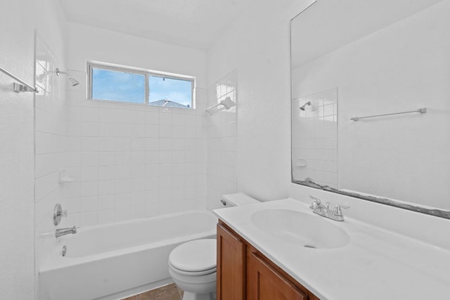 14404 Showdown Ln, Austin, TX 78717 - bathroom featuring vanity, bathtub / shower combination, and toilet