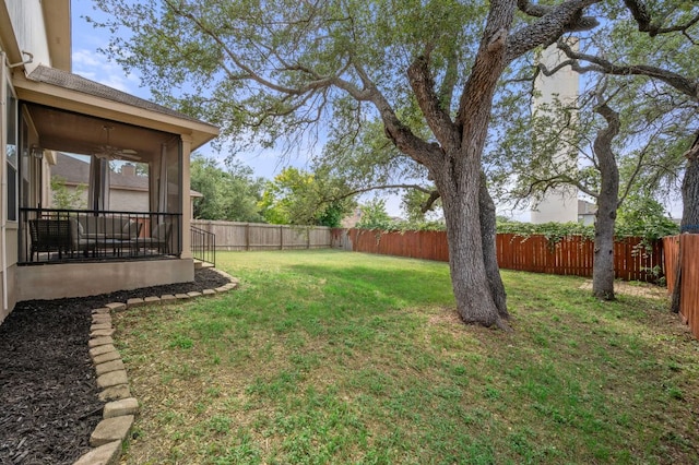 145 Trinity Dr, Kyle, TX 78640 - view of yard featuring a sunroom