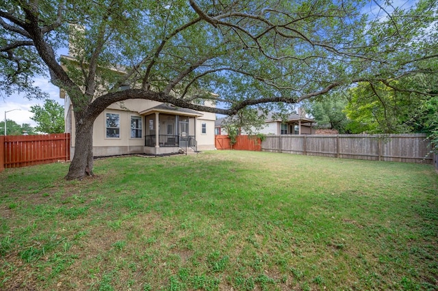 145 Trinity Dr, Kyle, TX 78640 - view of yard with a sunroom