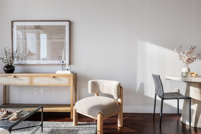 360 Nueces St Unit 1503, Austin, TX 78701 - living area featuring wood finished floors and baseboards