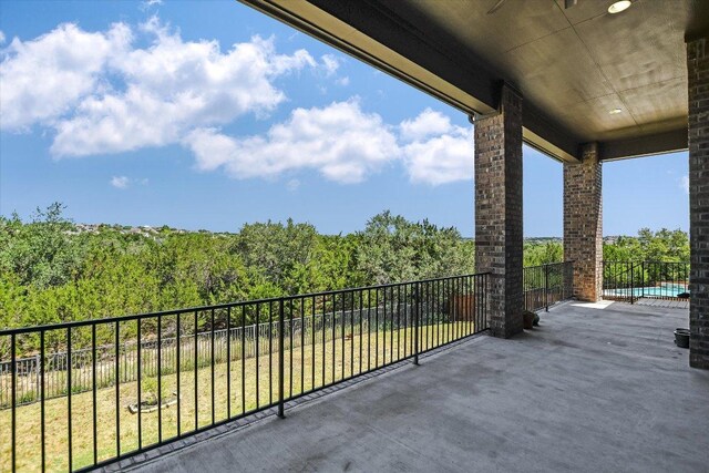 598 Naples Ln, Austin, TX 78737 - balcony with a wooded view