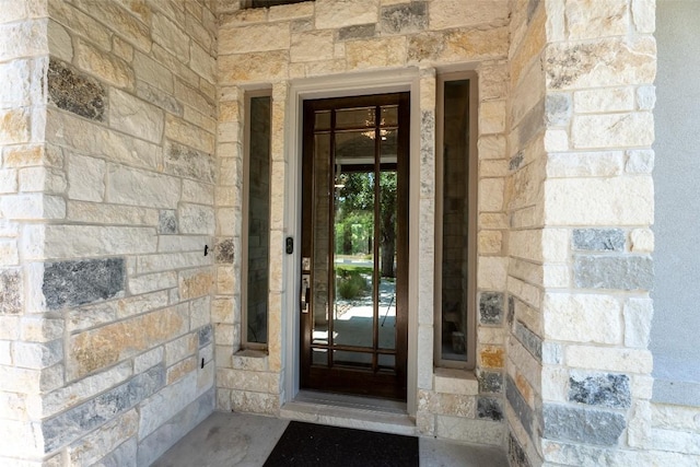 503 Fire Dance, Horseshoe Bay, TX 78657 - view of exterior entry featuring stone siding