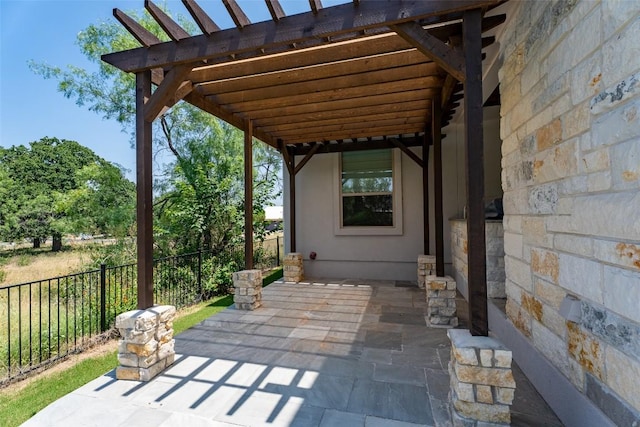 503 Fire Dance, Horseshoe Bay, TX 78657 - view of patio / terrace with a pergola