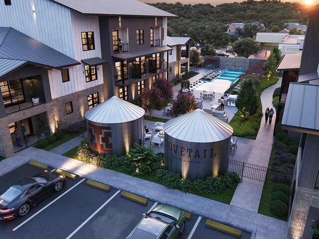 630 Central Pkwy Unit 1213, New Braunfels, TX 78130 - bird's eye view of a pool area