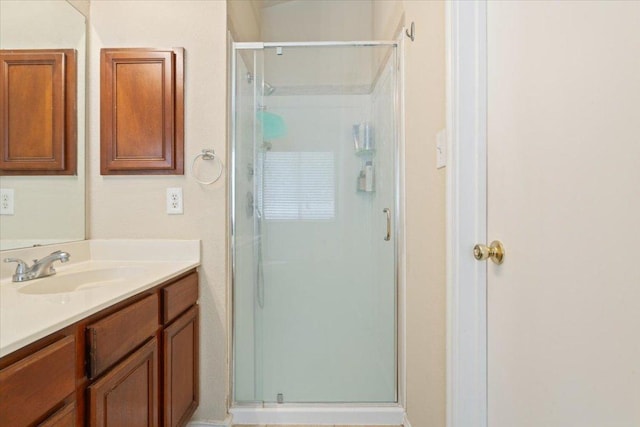 3005 Sugar Berry Cv, Round Rock, TX 78664 - bathroom featuring vanity and a stall shower