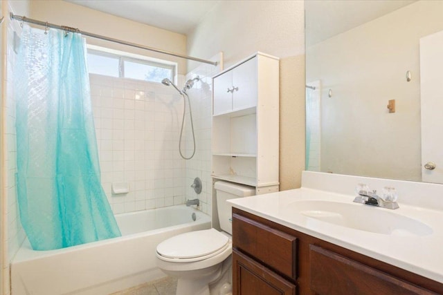 3005 Sugar Berry Cv, Round Rock, TX 78664 - full bathroom with shower / bath combination with curtain, vanity, and toilet