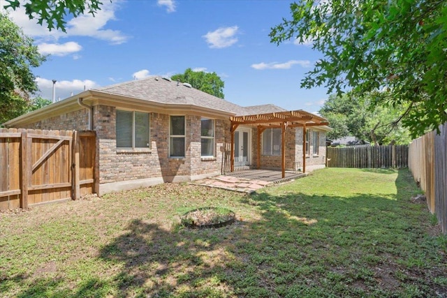 3005 Sugar Berry Cv, Round Rock, TX 78664 - rear view of property with a pergola and a patio