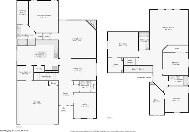 12109 Bryony Dr, Austin, TX 78739 - floor plan / room layout