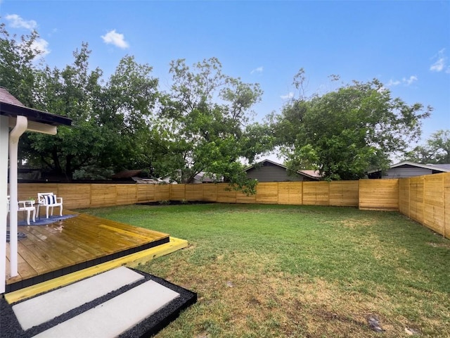 903 Cardiff Dr, Austin, TX 78745 - view of yard featuring a wooden deck