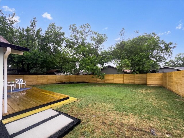 903 Cardiff Dr, Austin, TX 78745 - fenced backyard with a deck