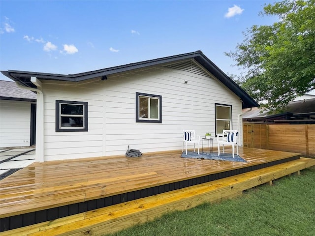 903 Cardiff Dr, Austin, TX 78745 - rear view of property featuring a wooden deck
