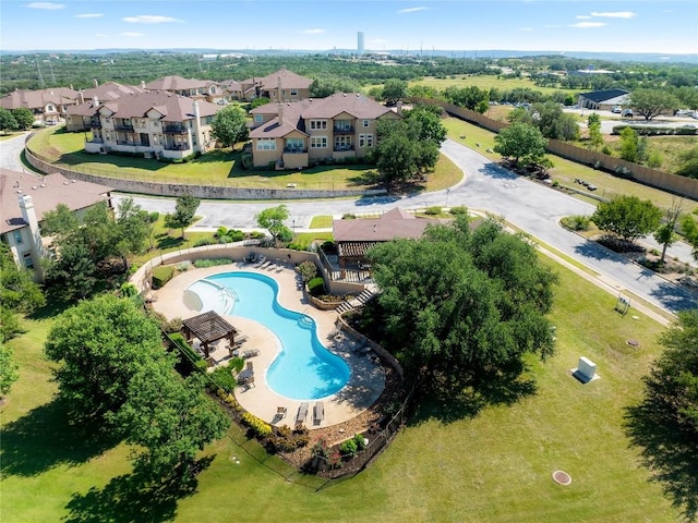 103 Bellagio Dr, Lakeway, TX 78734 - aerial view of residential area featuring a pool