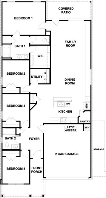 166 Caddo Bnd, Kyle, TX 78640 - property floor plan