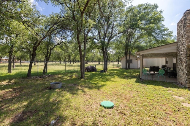 3704 Del Rio Ct, Georgetown, TX 78628 - view of yard with a patio area and a shed