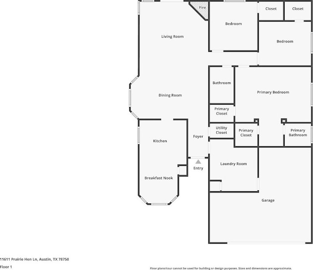 11611 Prairie Hen Ln, Austin, TX 78758 - property floor plan
