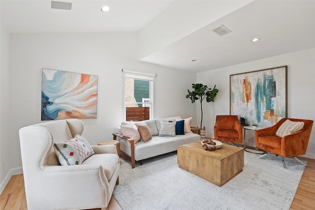 2103 W 10th St, Austin, TX 78703 - living room with light wood-style flooring, recessed lighting, and baseboards