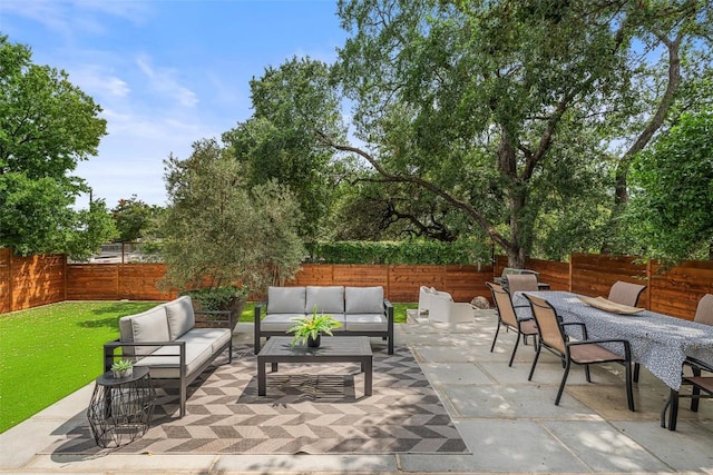 2103 W 10th St, Austin, TX 78703 - view of patio featuring an outdoor hangout area and outdoor dining space