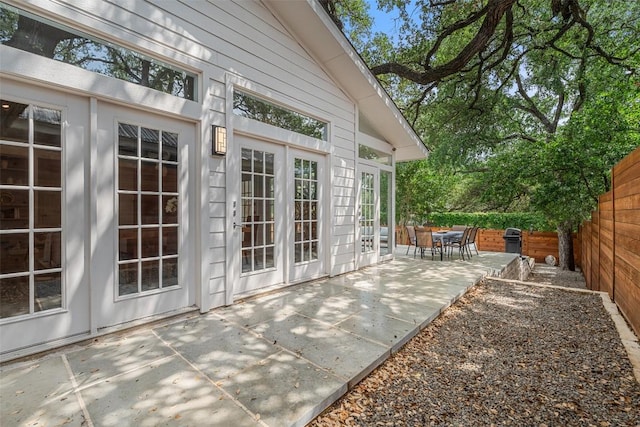 2103 W 10th St, Austin, TX 78703 - fenced backyard with a patio area and french doors