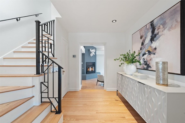 2103 W 10th St, Austin, TX 78703 - corridor featuring stairway and light wood-style flooring