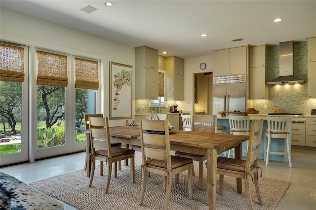 281 Kendall Jackson, Comfort, TX 78013 - dining space featuring recessed lighting and concrete flooring