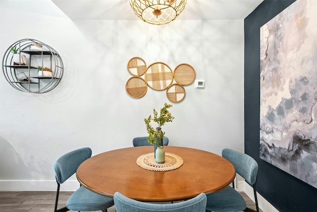 1804 Matthews Ln Unit B, Austin, TX 78745 - dining space featuring baseboards and wood finished floors