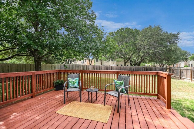 13022 Hunters Chase Dr, Austin, TX 78729 - deck featuring a fenced backyard