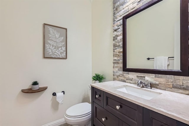 2835 Checker Dr, Cedar Park, TX 78613 - half bathroom featuring vanity and backsplash