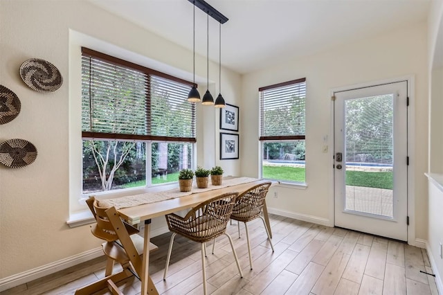 2835 Checker Dr, Cedar Park, TX 78613 - dining room with light wood-type flooring and baseboards