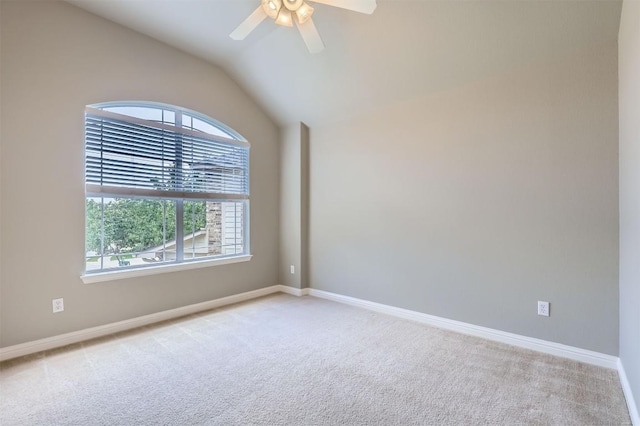 2835 Checker Dr, Cedar Park, TX 78613 - carpeted empty room featuring a ceiling fan and lofted ceiling