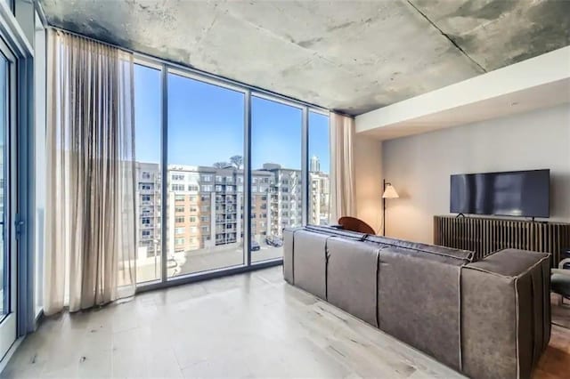 48 E Ave Unit 1210, Austin, TX 78701 - living room featuring expansive windows
