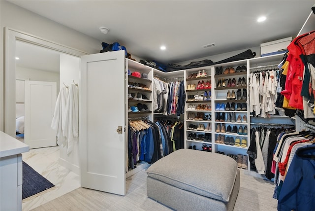 12203 Trailmaster Dr, Austin, TX 78737 - walk in closet with marble finish flooring