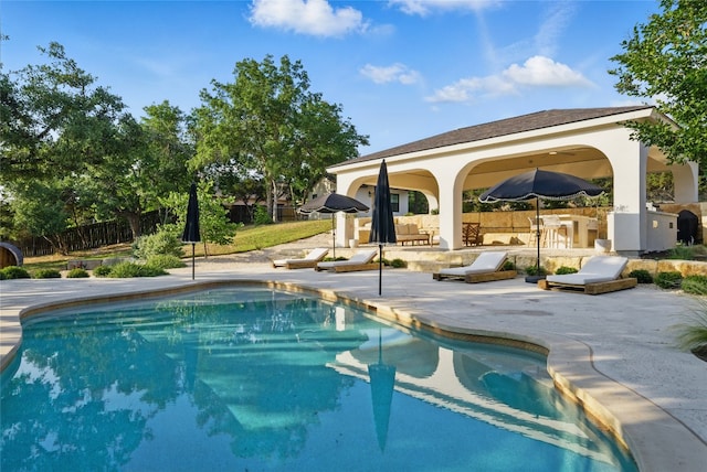 12203 Trailmaster Dr, Austin, TX 78737 - swimming pool featuring a patio and area for grilling