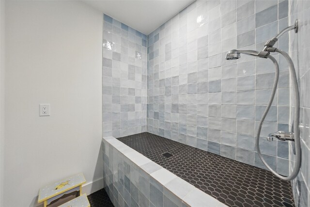 12203 Trailmaster Dr, Austin, TX 78737 - bathroom featuring a tile shower