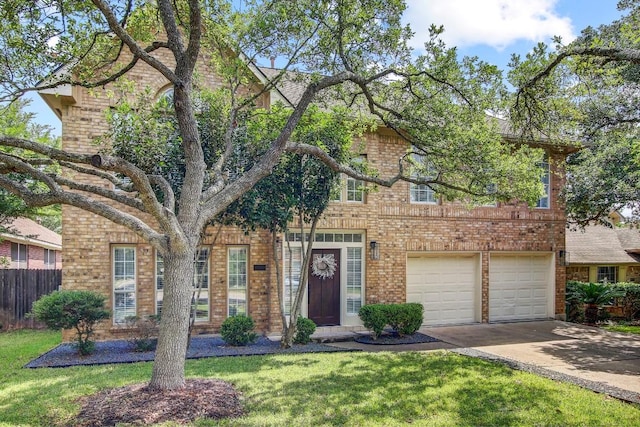 10840 Redmond Rd, Austin, TX 78739 - view of front of home with brick siding, driveway, and a garage