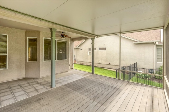 287 Red Poppy Trl, Georgetown, TX 78633 - wooden terrace featuring a ceiling fan