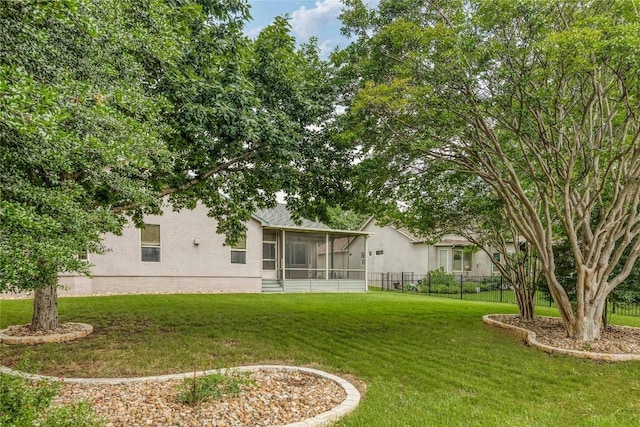 287 Red Poppy Trl, Georgetown, TX 78633 - view of yard featuring a sunroom