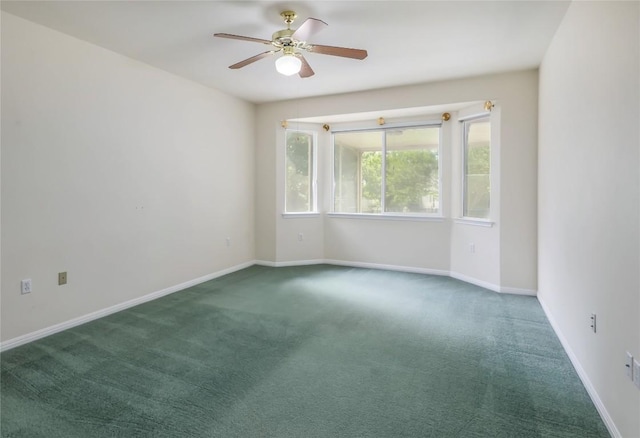287 Red Poppy Trl, Georgetown, TX 78633 - spare room featuring carpet, ceiling fan, and baseboards