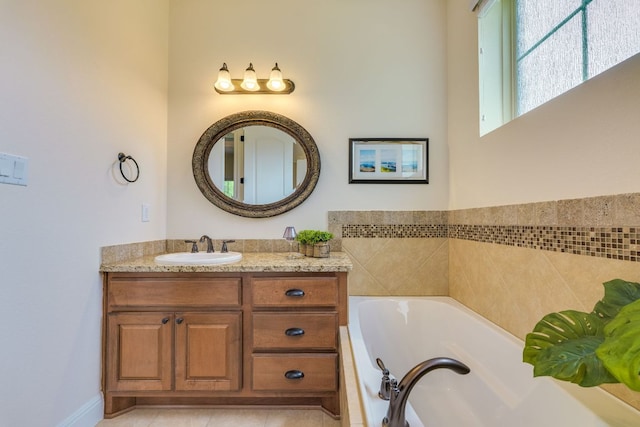 201 Thomas Ridge Rd, Burnet, TX 78611 - bathroom featuring vanity and a garden tub