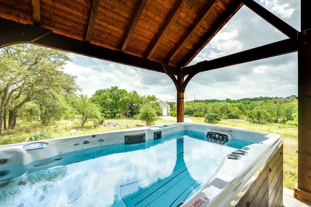 201 Thomas Ridge Rd, Burnet, TX 78611 - view of swimming pool with a view of trees