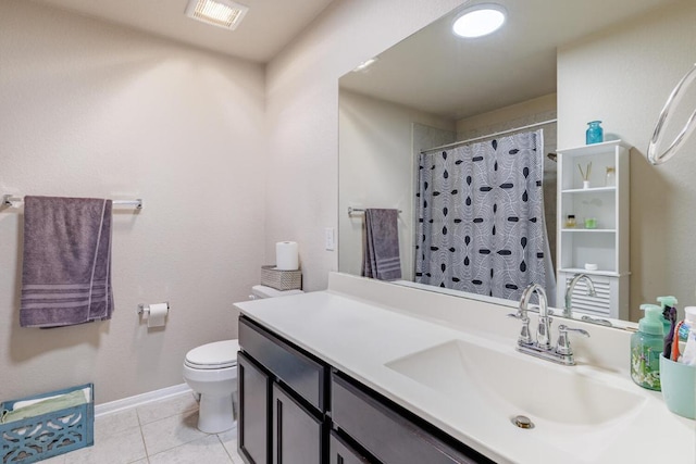 17020 Lathrop Ave, Pflugerville, TX 78660 - full bath featuring tile patterned floors, vanity, and a shower with curtain