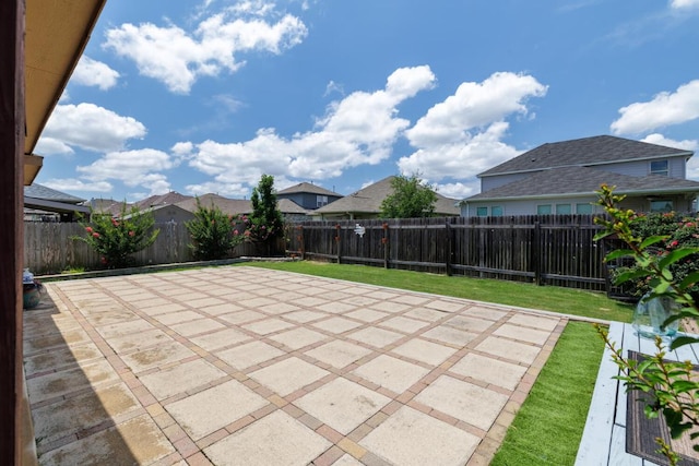 17020 Lathrop Ave, Pflugerville, TX 78660 - fenced backyard with a patio
