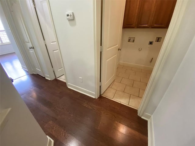 2210 Onion Creek Pkwy Unit 901, Austin, TX 78747 - corridor featuring dark wood-type flooring and baseboards