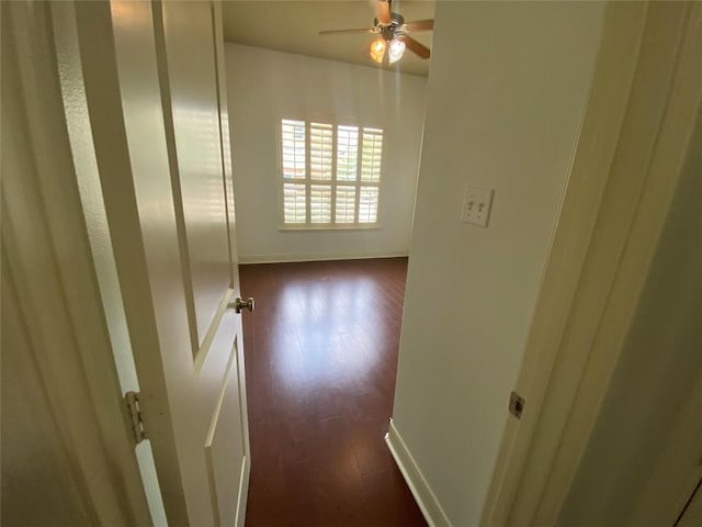 2210 Onion Creek Pkwy Unit 901, Austin, TX 78747 - hallway with dark wood finished floors and baseboards